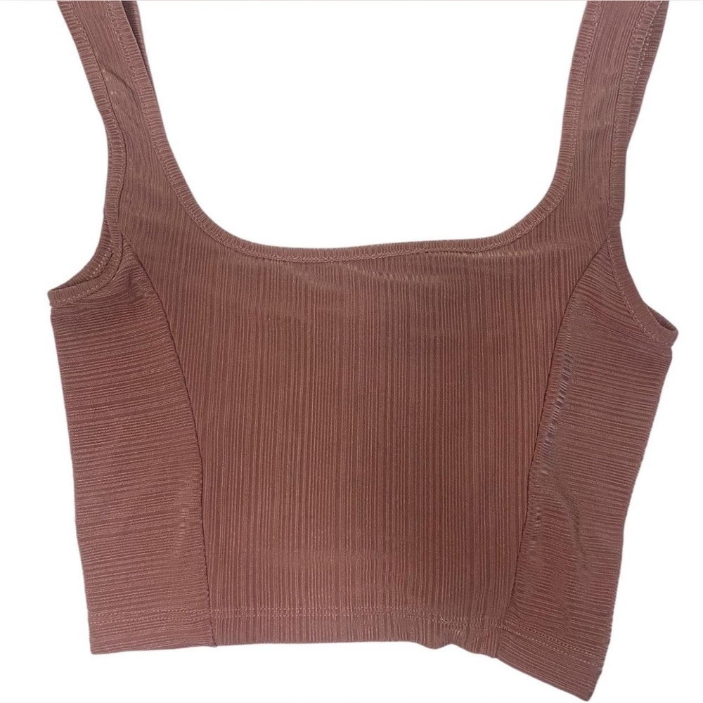 Urban Outfitters pink ribbed crop top